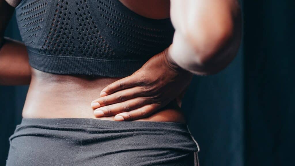 woman with back pain